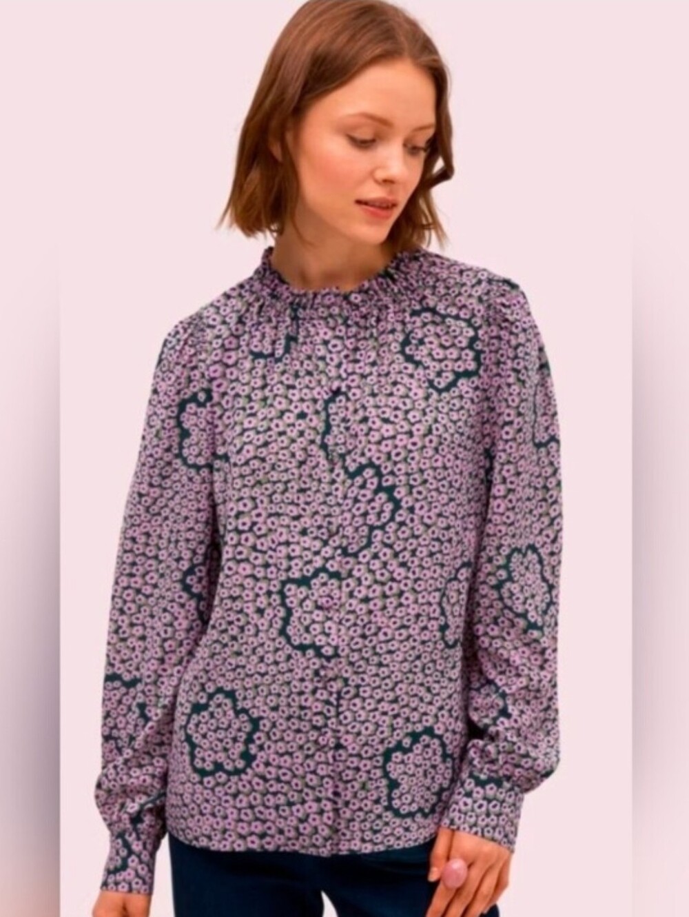 Kate Spade Flair Flora Blouse. Size S
